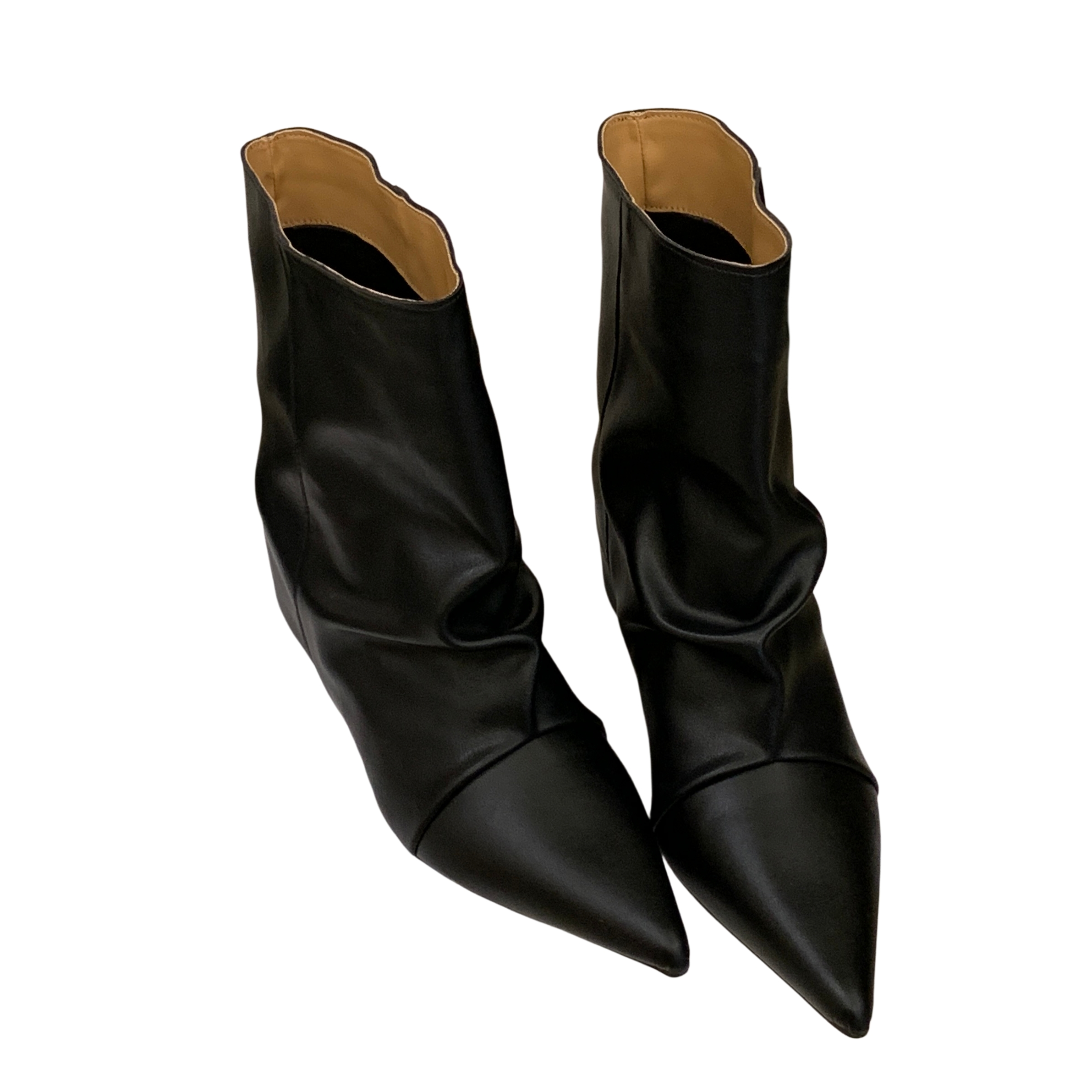 2026 Autumn Winter European American Style Pointed Toe Solid Color Ankle Boots Comfortable Hidden Heel Pull On Short Boots Simple Versatile Wide Shaft Boots - Image 5