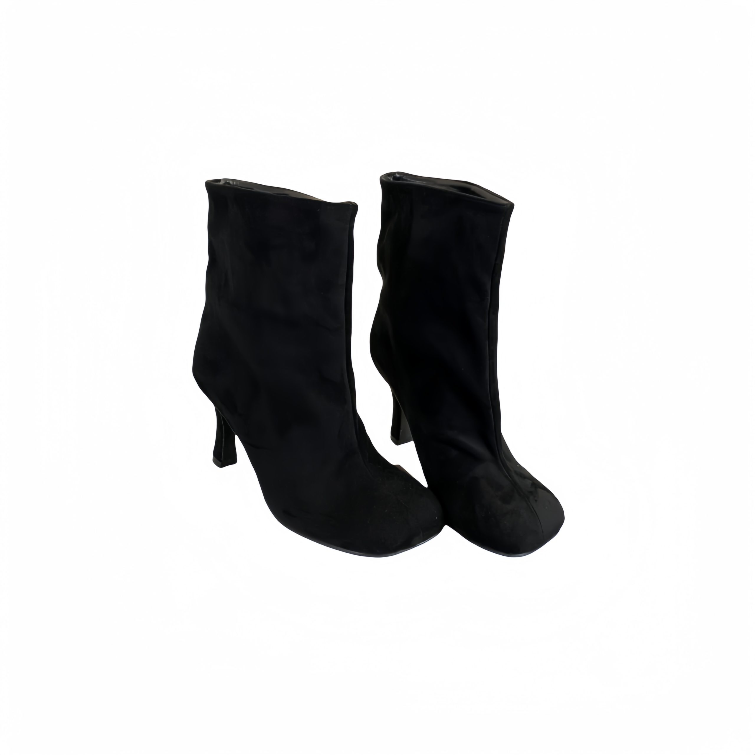 European American Style Minimalist Round Toe High Heel Ankle Boots Commuter Versatile Solid Color Pull-on Boots 2026 Autumn Winter - Image 5