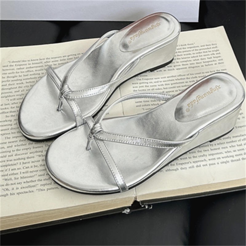 New 6cm Wedge Heel Thong Sandals for Women - Strappy Flip Flop Summer Slippers - Image 5